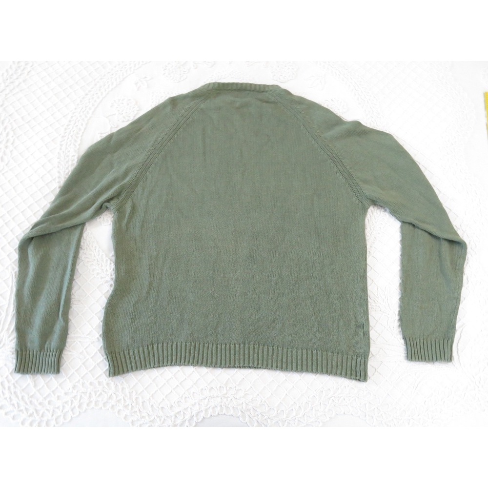 Vintage Gap Crewneck Sweater Mens XL Linen Cotton Olive Green Pullover 90s Y2K - Picture 5 of 5